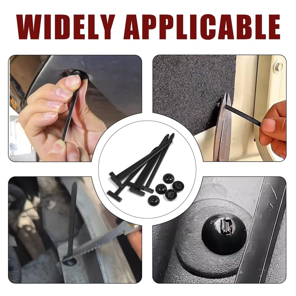 200 Pack Nylon Universal Cable Tie Buckle Zip Tie, Heavy Duty Self-Locking