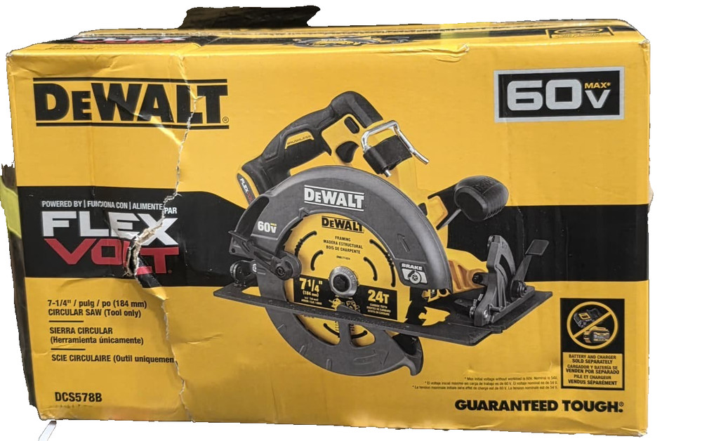 DeWalt DCS578B 60V MAX* 7-1/4 in. Brushless Circular Saw