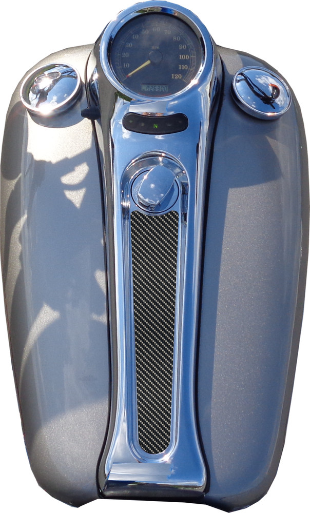 Carbon Fiber Look Dash Panel Insert. Fits Harley 2000 - 2007 Softail Deuce