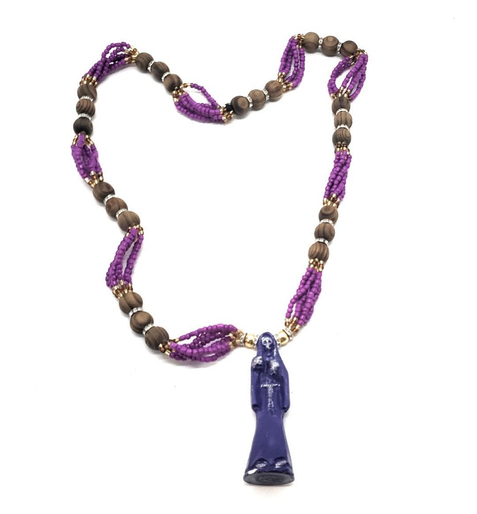 SANTA MUERTE COLLAR DE CUENTAS