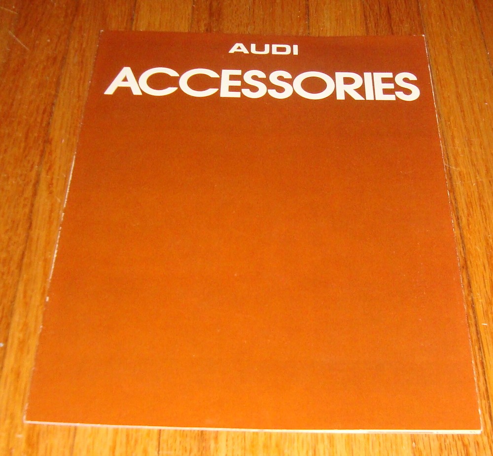 Original 1982 Audi Accessories Sales Brochure Catalog