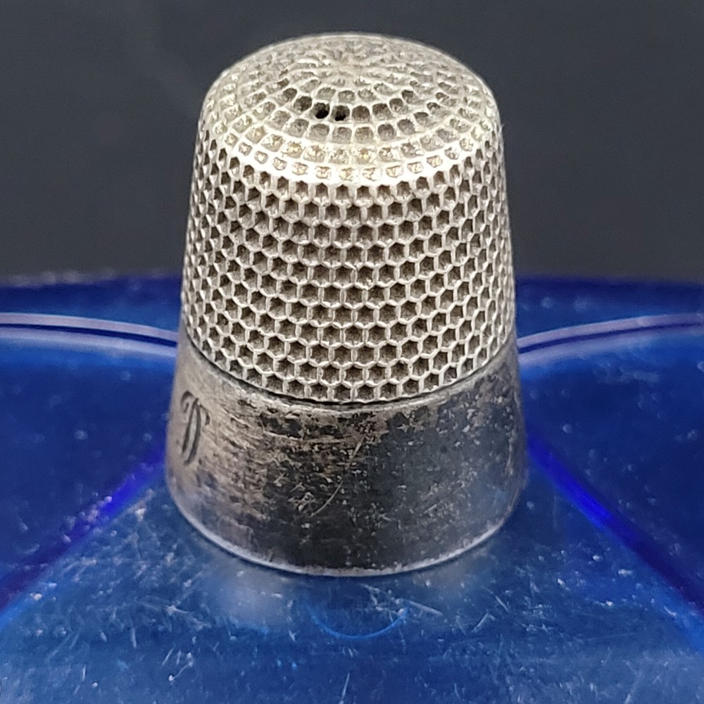 Antique Ketcham & McDougall Sterling Monogram "H.A.D" Size 9 Thimble