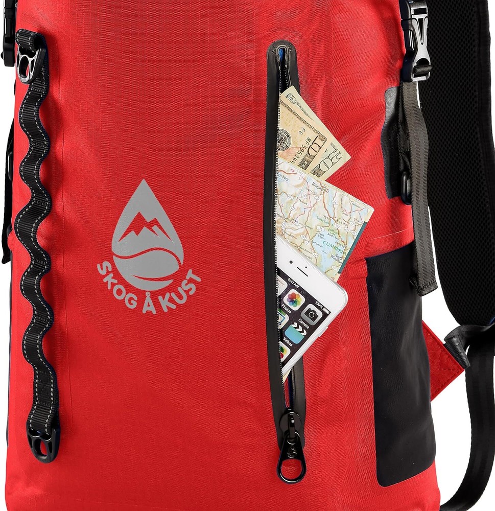 Skog Å Kust BackSåk Pro Waterproof Floating Backpacks with 25 Liter, Red