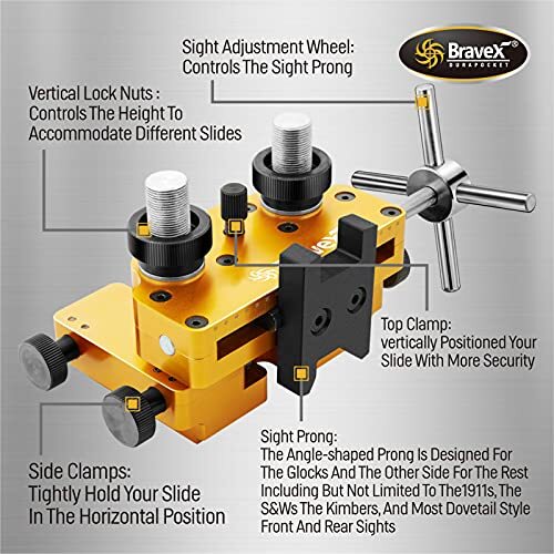 Bravex Sight Pusher Front Rear Sight Tools for Handguns Semi-Automatic Pistols