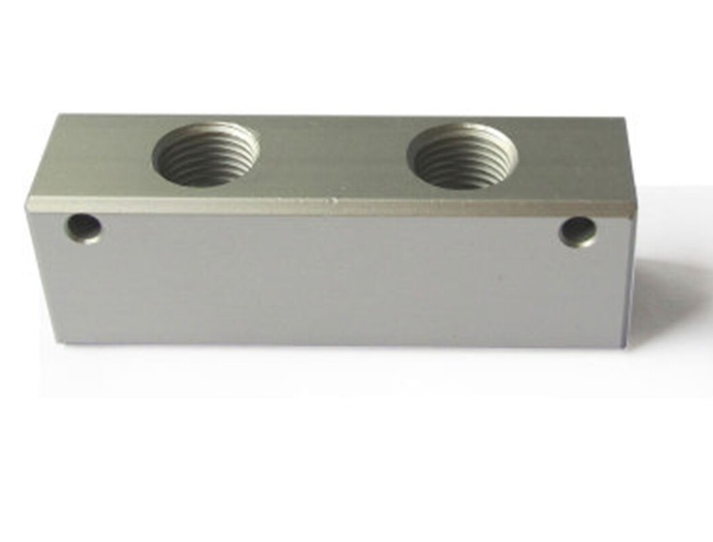 G 1/4" BSP 2-10 Ways Solid Aluminum Pneumatic Air Manifold Block Splitter