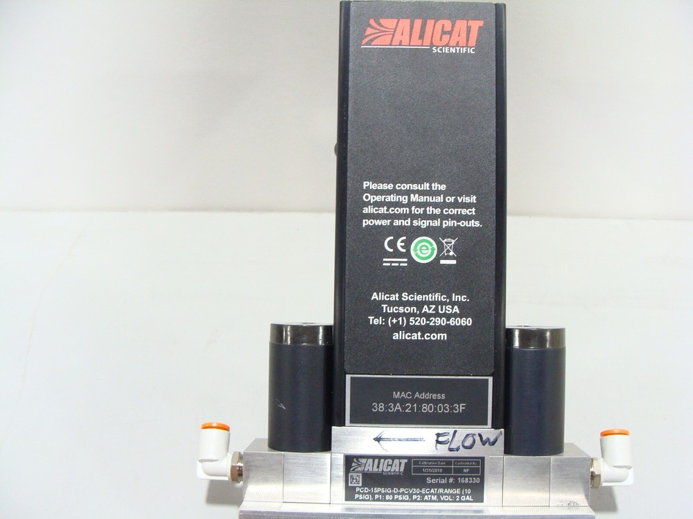 Alicat PCD Dual Valve Differential Pressure Controller PCD-15PSIG-D-PCV30-ECAT