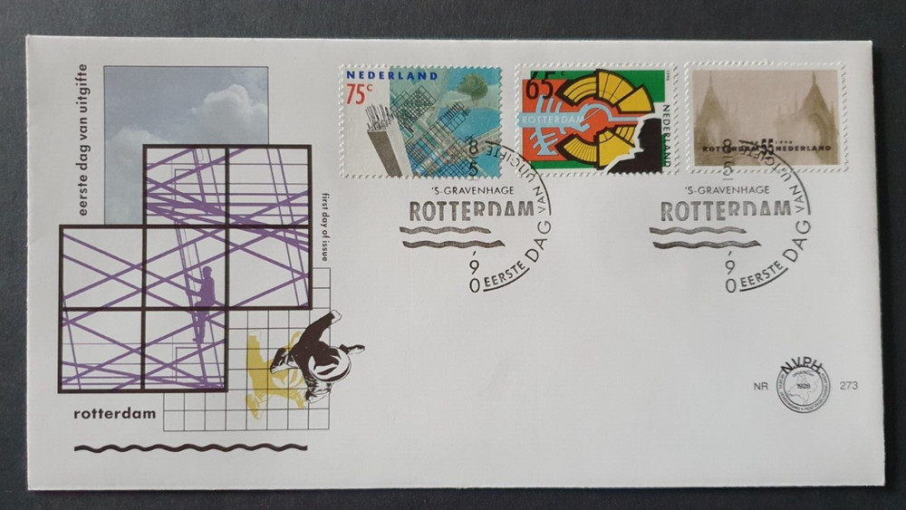 1990 NETHERLANDS NEDERLAND ROTTERDAM NR 273 FDC