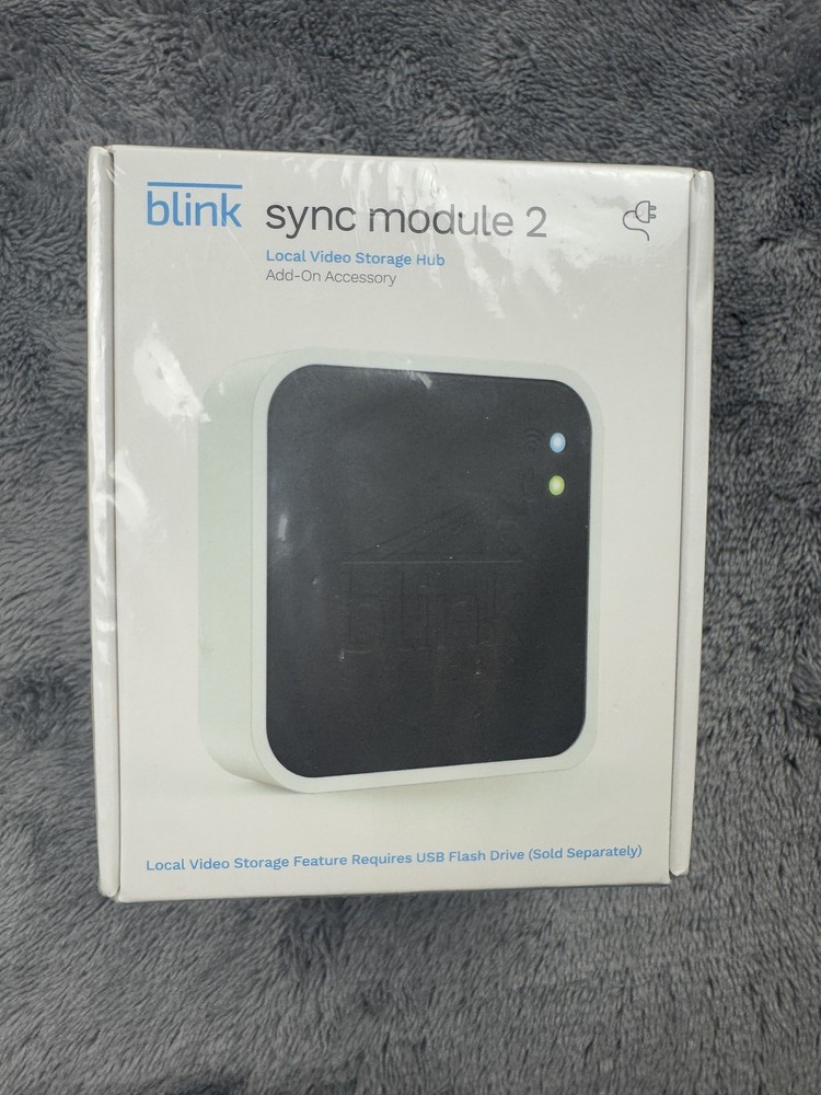 Blink Mini Indoor Security Camera 2 Pack + Sync Module 2 Alexa Two-Way Audio New