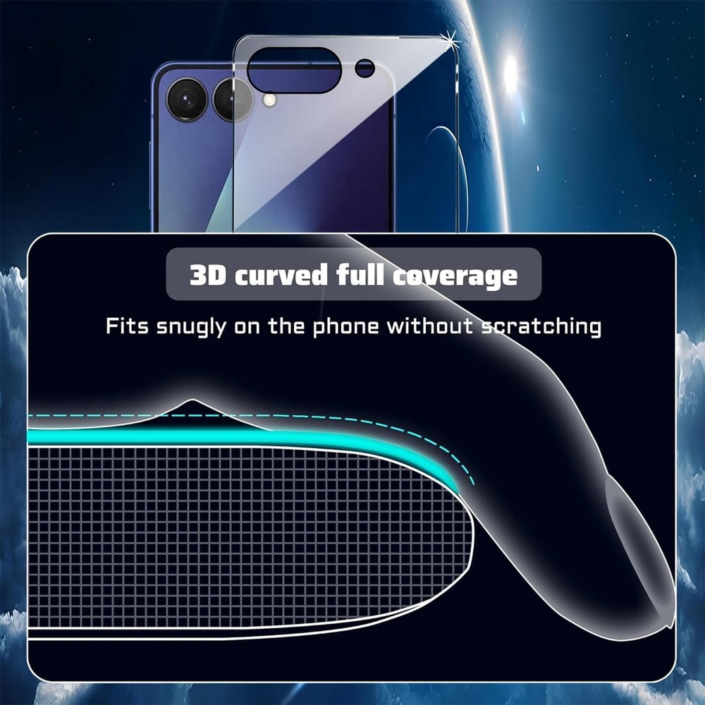 For Samsung Galaxy Z Flip 7 Front Screen Protector Full Coverage Tempered Glass