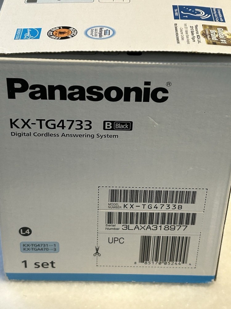 Panasonic KX-TG4733 Dect 6.0 Plus Digital Cordless Answering System 1 Handset