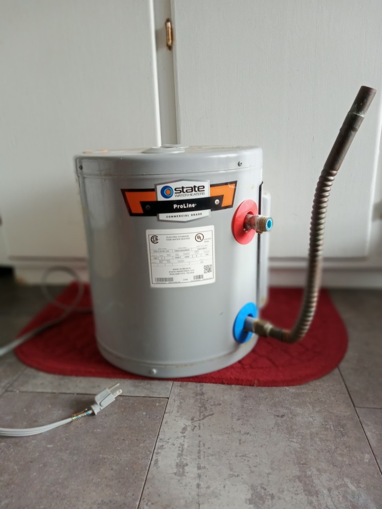 State Proline Commercial Electric Water Heater. 6 Gallon Used In Small Office.
