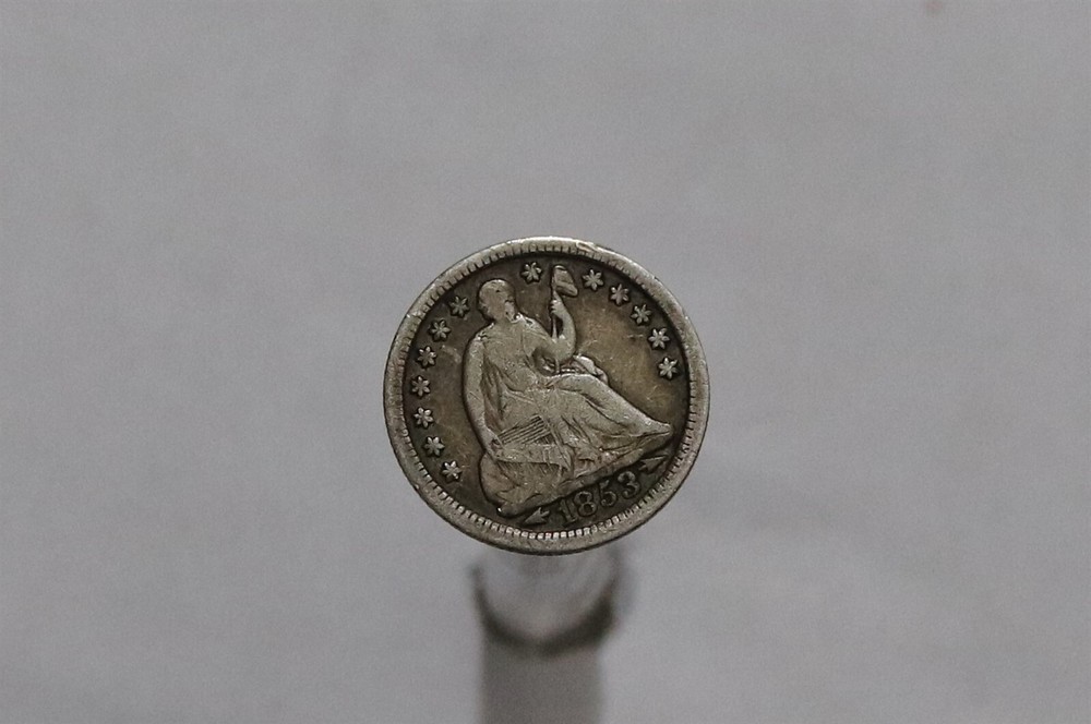 🧭 🇺🇸 USA HALF DIME 1856 SILVER B70 #9411