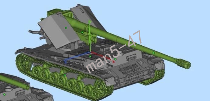 3D Printed 1/72 D a Tank IV Tank Model Unpainted-