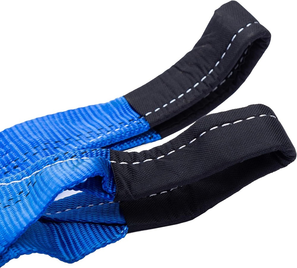HFS (R) Blue Tree Saver, Winch Strap, Tow Strap 30,000 Pound Capacity(3X8FT)