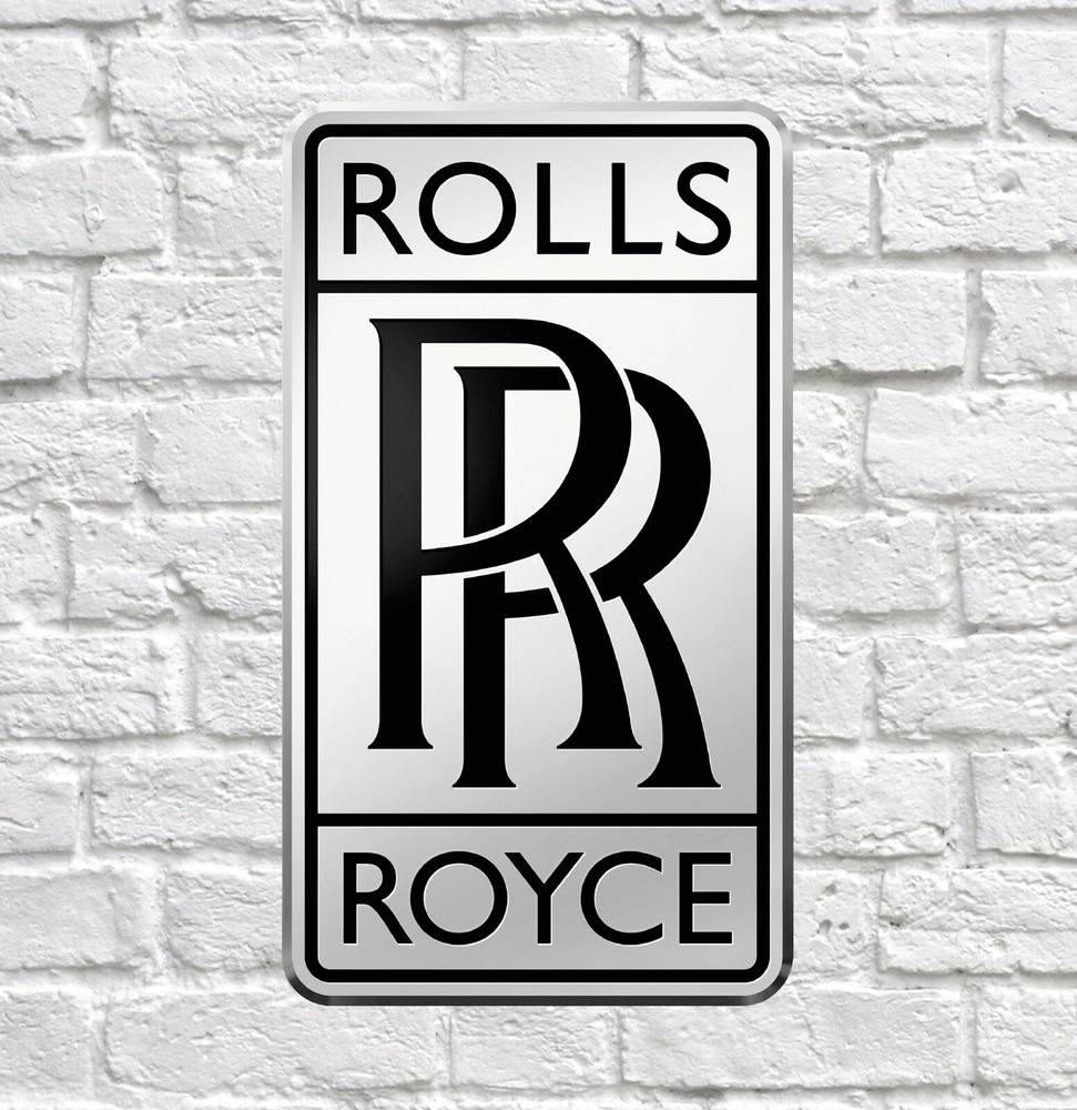 ROLLS ROYCE LOGO 2FT GARAGE SIGN WALL PLAQUE CLASSIC CAR WORKSHOP PHANTOM GHOST