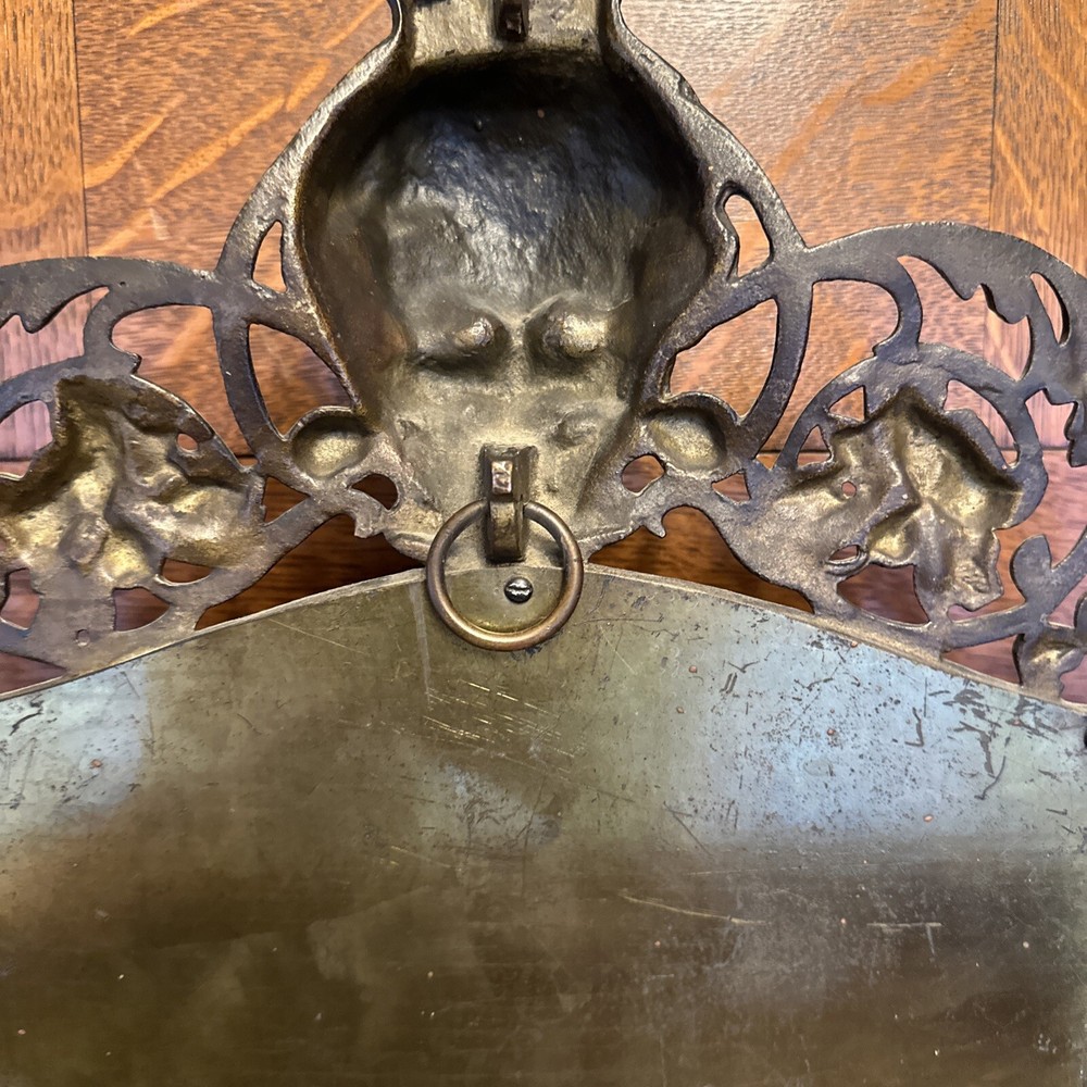 Ornate Framed Beveled Vanity Mirror with Bacchus and Lion