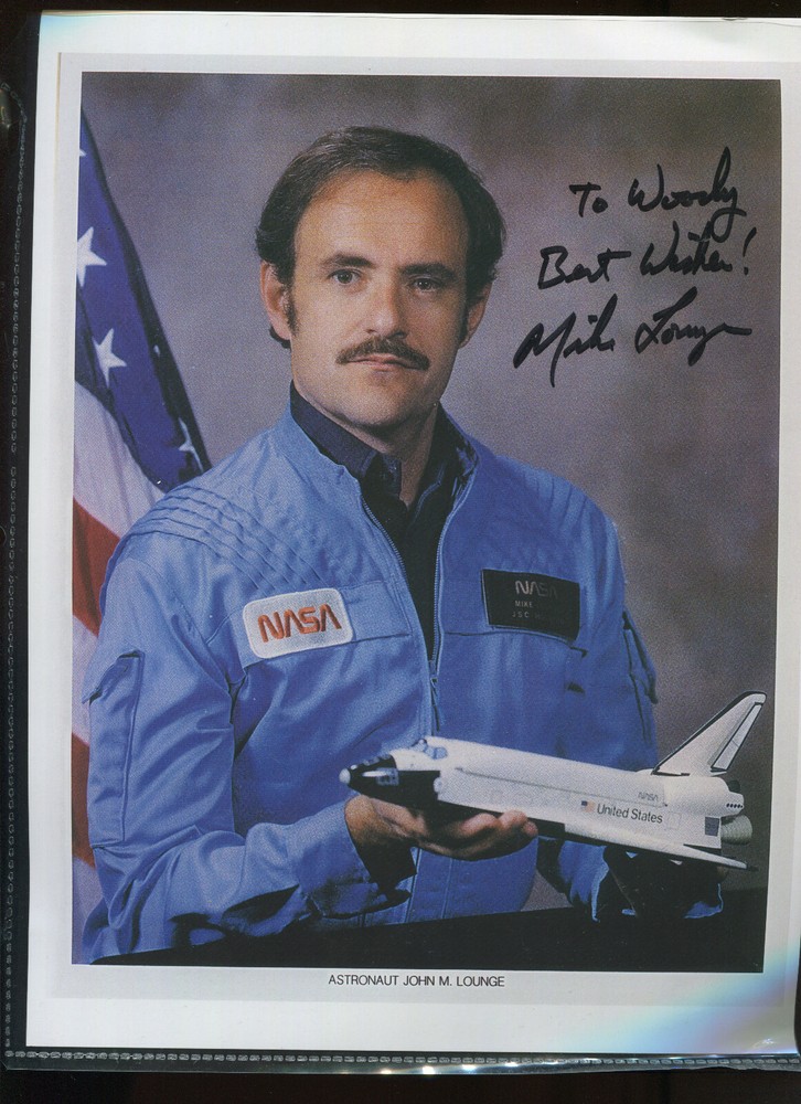 ASTRONAUT JOHN 'MIKE' LOUNGE  Signed 8X10 PHOTO NASA SPACE SHUTTLE PROGRAM