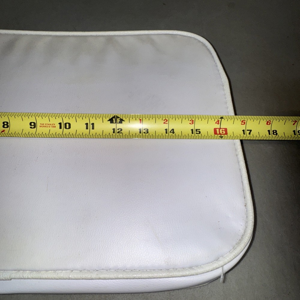 Vintage US Navy Zippered Document Case Portfolio White Vinyl