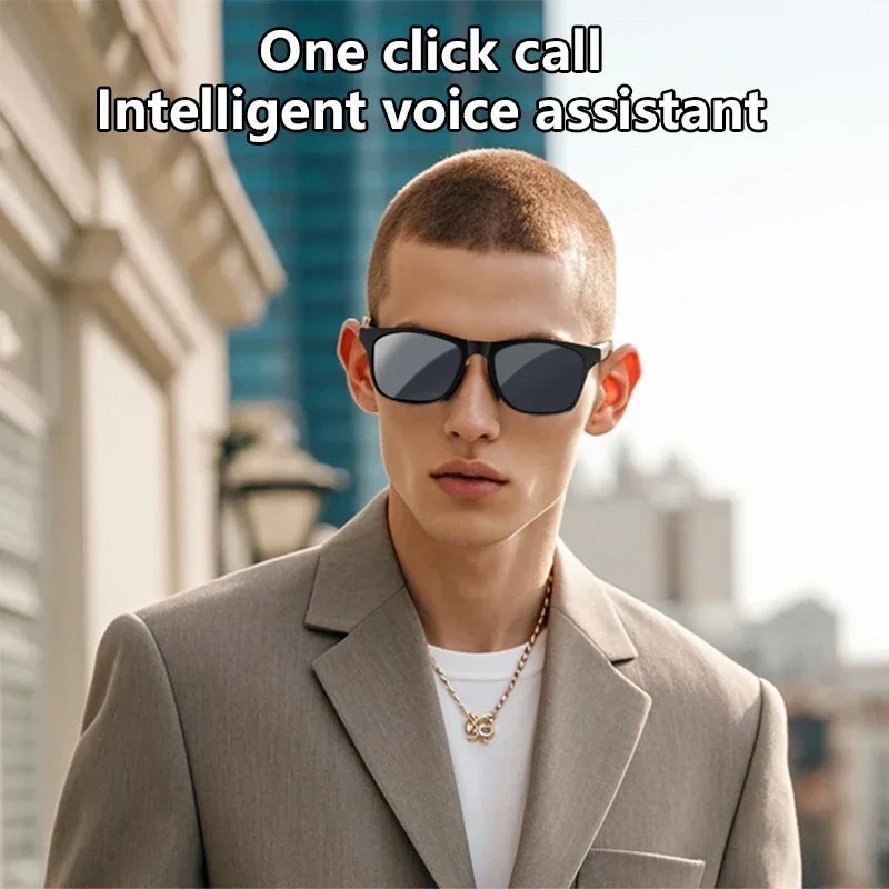 Smart Glasses Bluetooth Sunglasses Camera AI Voice Assistant Translator