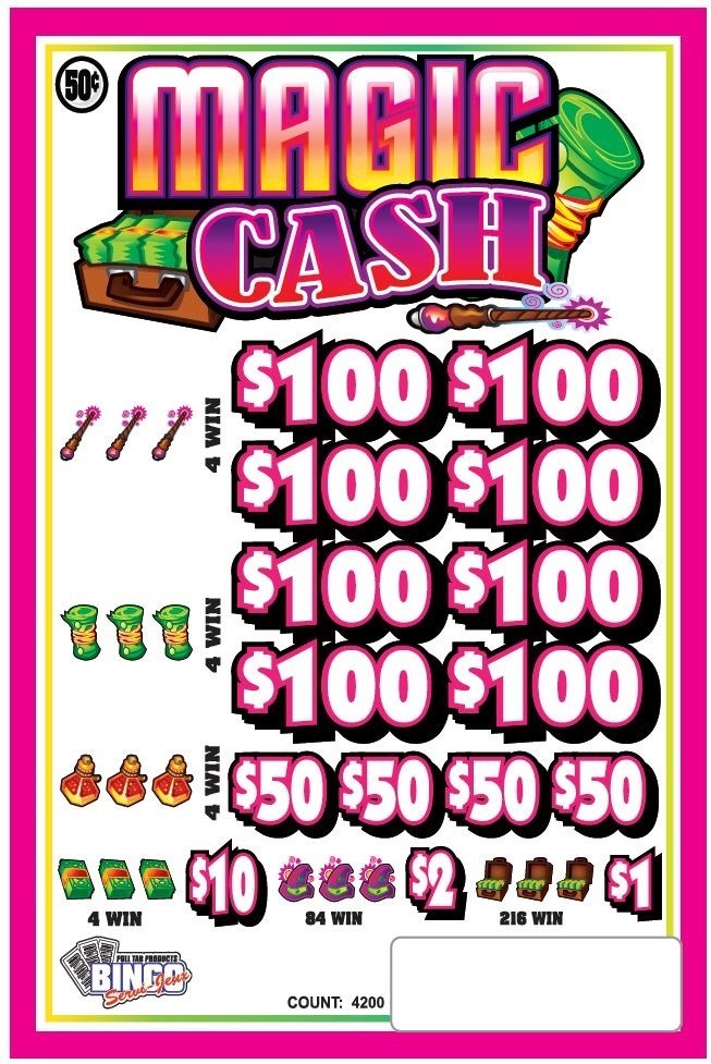 NEW .50c pull tickets MAGIC CASH .50c - Instant Tabs