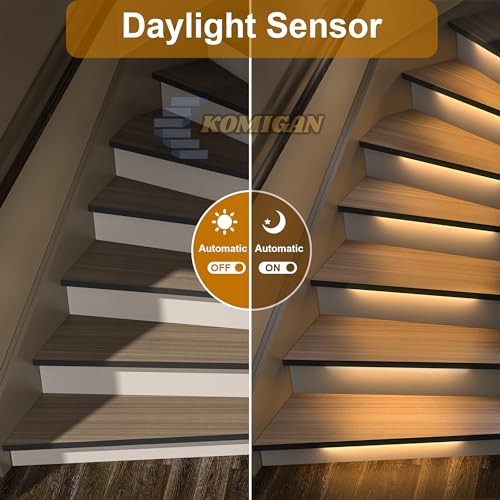Motion Sensor with Daylight Sensor Sync Light Up Type LED Stair 8 Stairs
