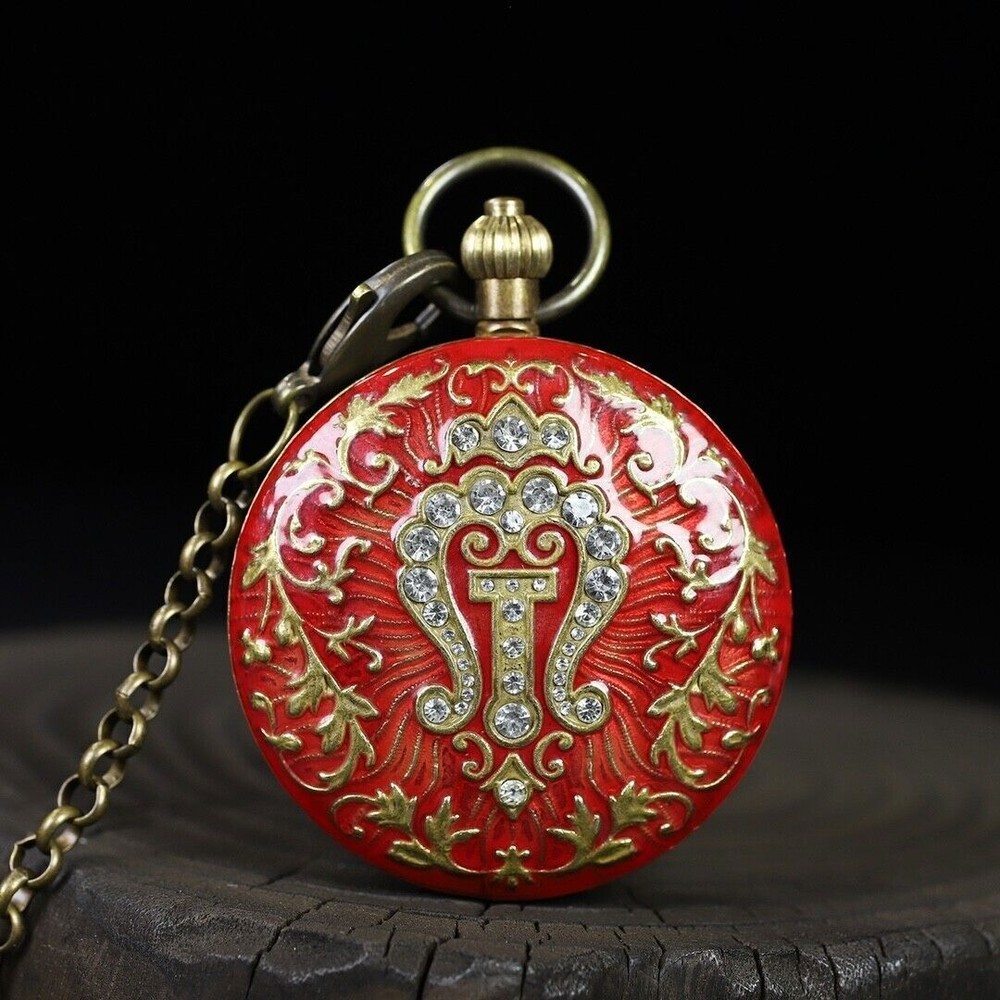Double copper mechanical pocket watch