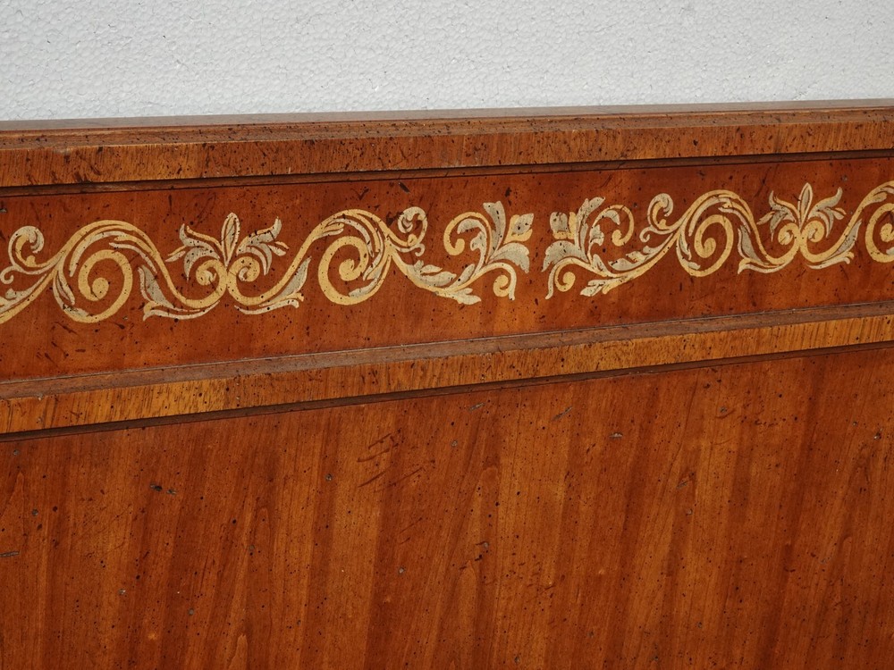 Vintage Mid Century Modern Brown Low Profile King Headboard