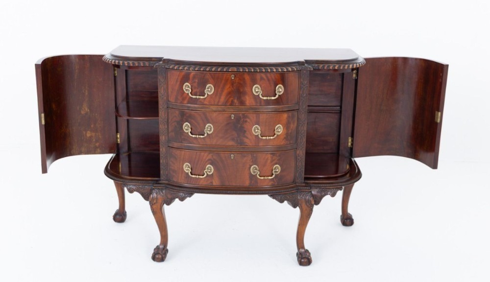 Chippendale Side Cabinet Chest Drawers Mahogany