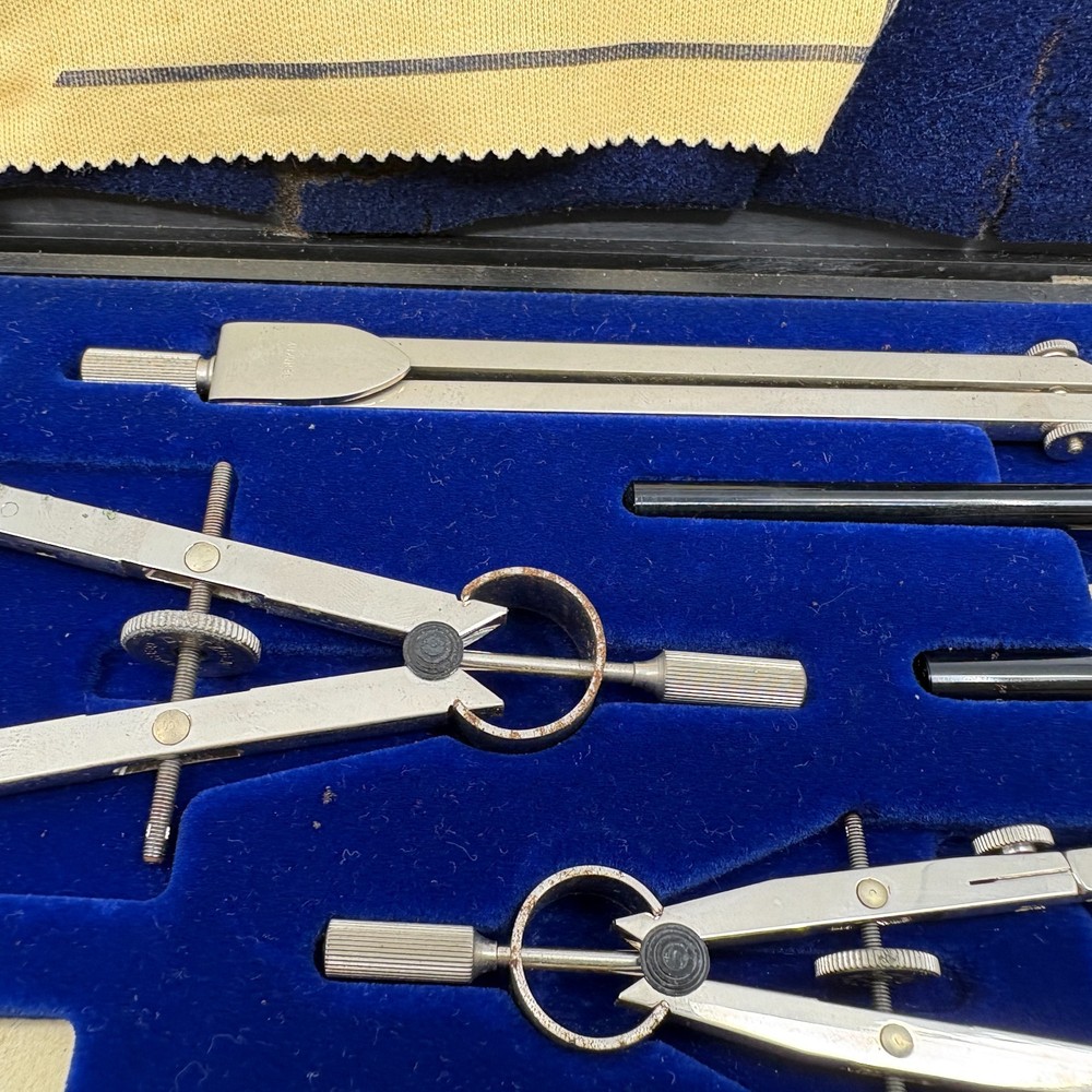 Dietzgen Satellite Drafting Set Germany Compass Divider Hard Case