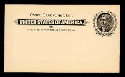 UX14 1c THOMAS JEFFERSON MINT POSTAL CARD