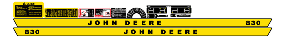 830 John Deere Complete Decal Set