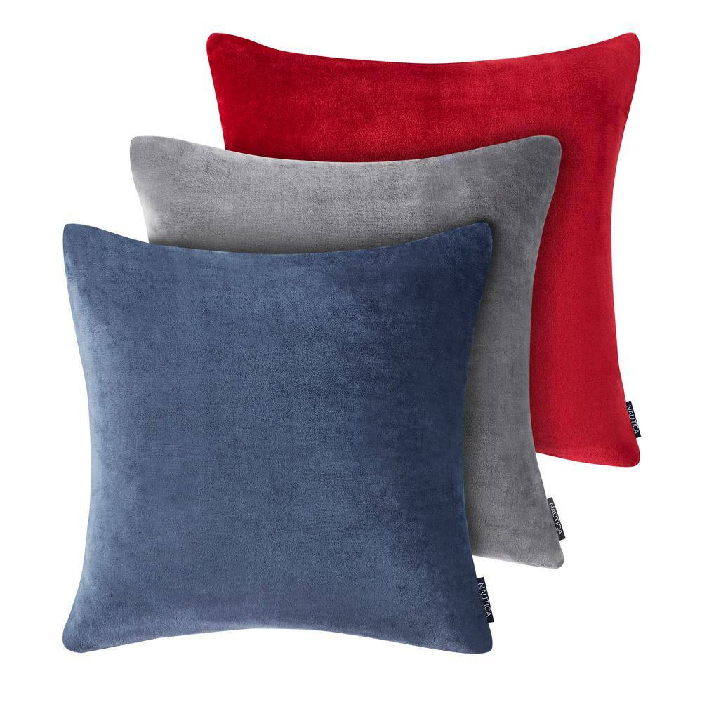 Ultra Soft Plush Solid 1-Piece Navy Blue Microfiber European Sham