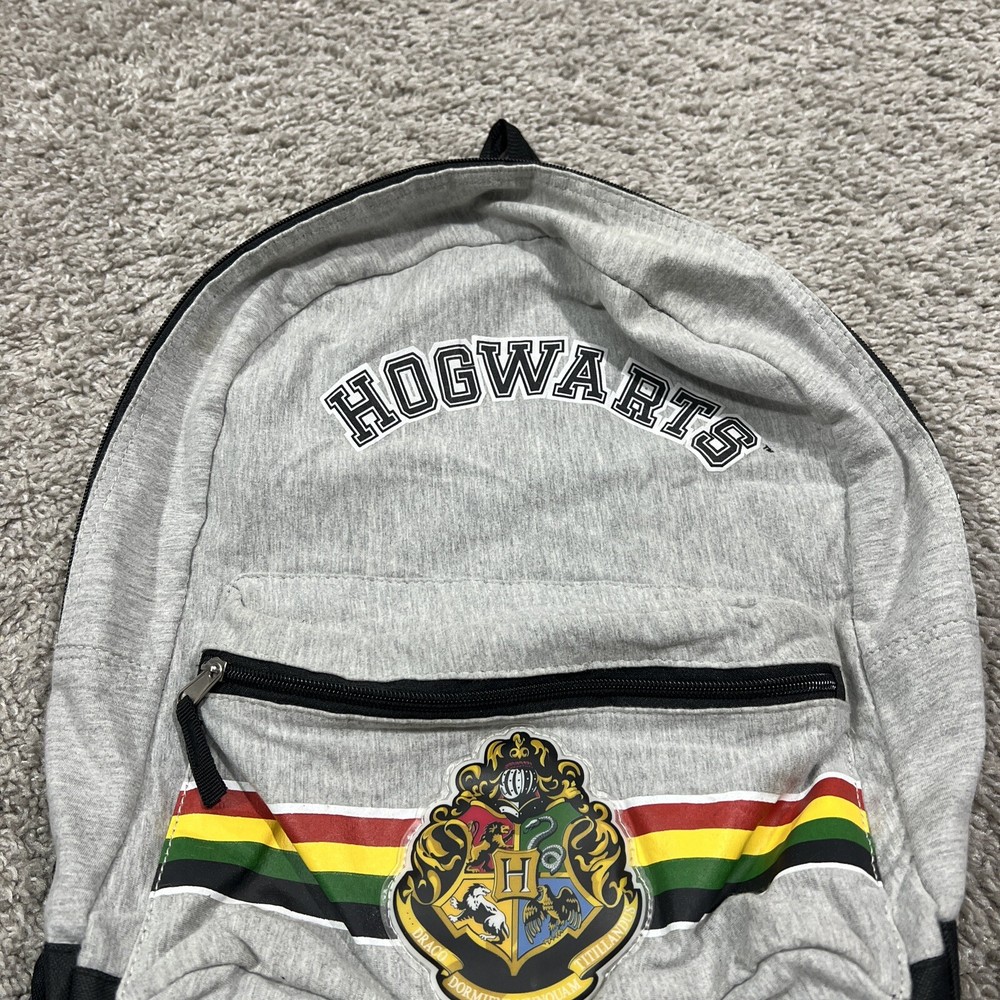 Harry Potter Hogwarts Backpack School Book Bag Medium Size Gray