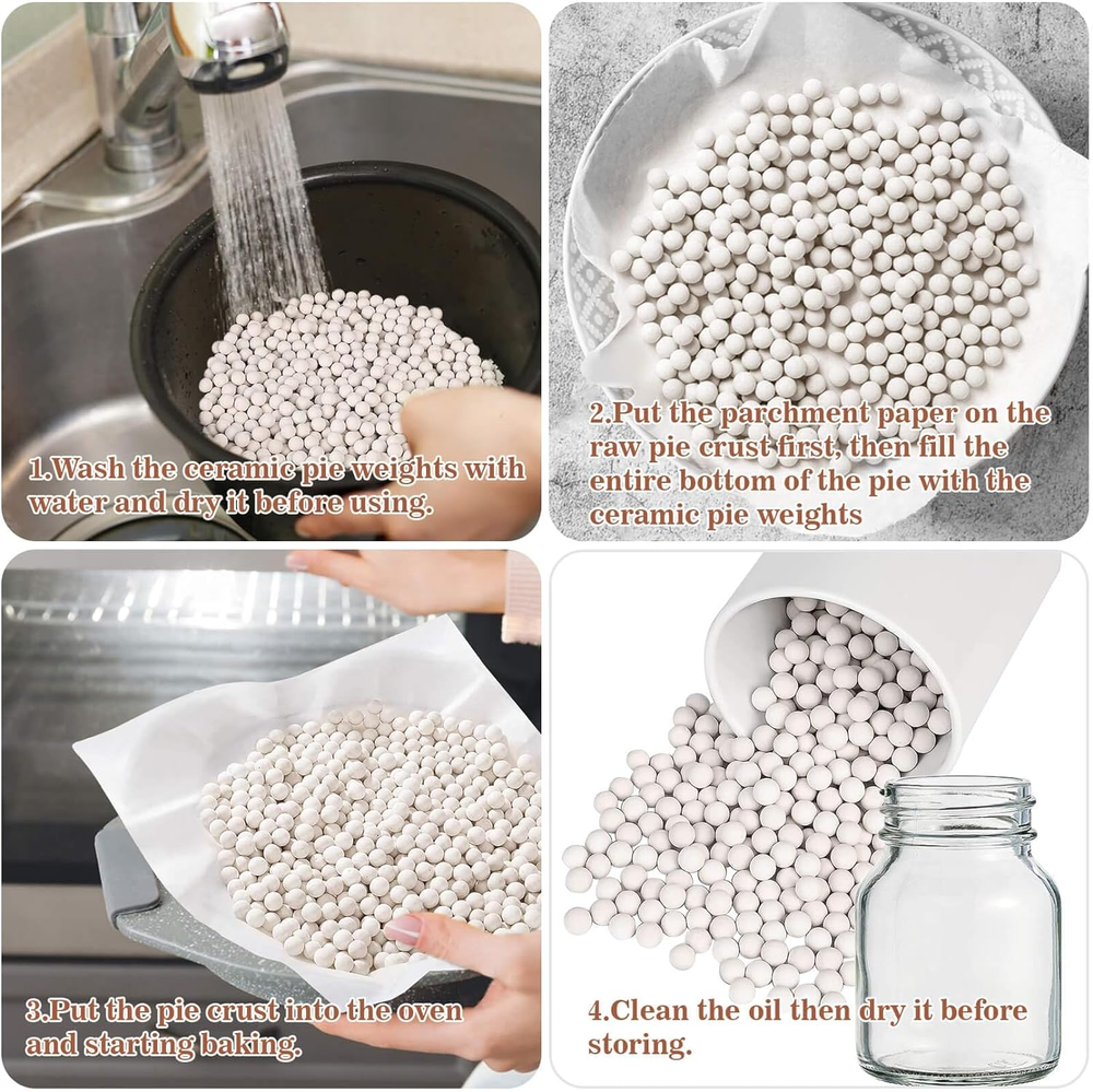 1LB Pie Weights for Baking - Pie Crust Weights Ceramic Pie Weights Baking