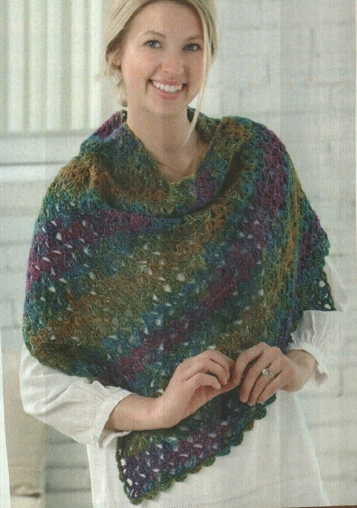 MARGO SHAWL WRAP WOMEN'S CROCHET PATTERN INSTRUCTIONS