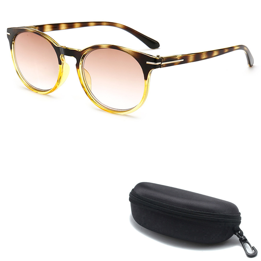 Trendy Gradient Tinted lens Reading Glasses Computer Readers Round Frame Glasses