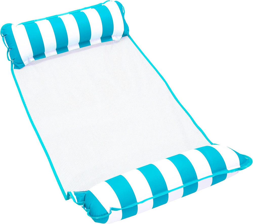 Aqua Monterey Hammock Pool Float - Three Pack - Light Blue, Navy & Burgundy/Whit