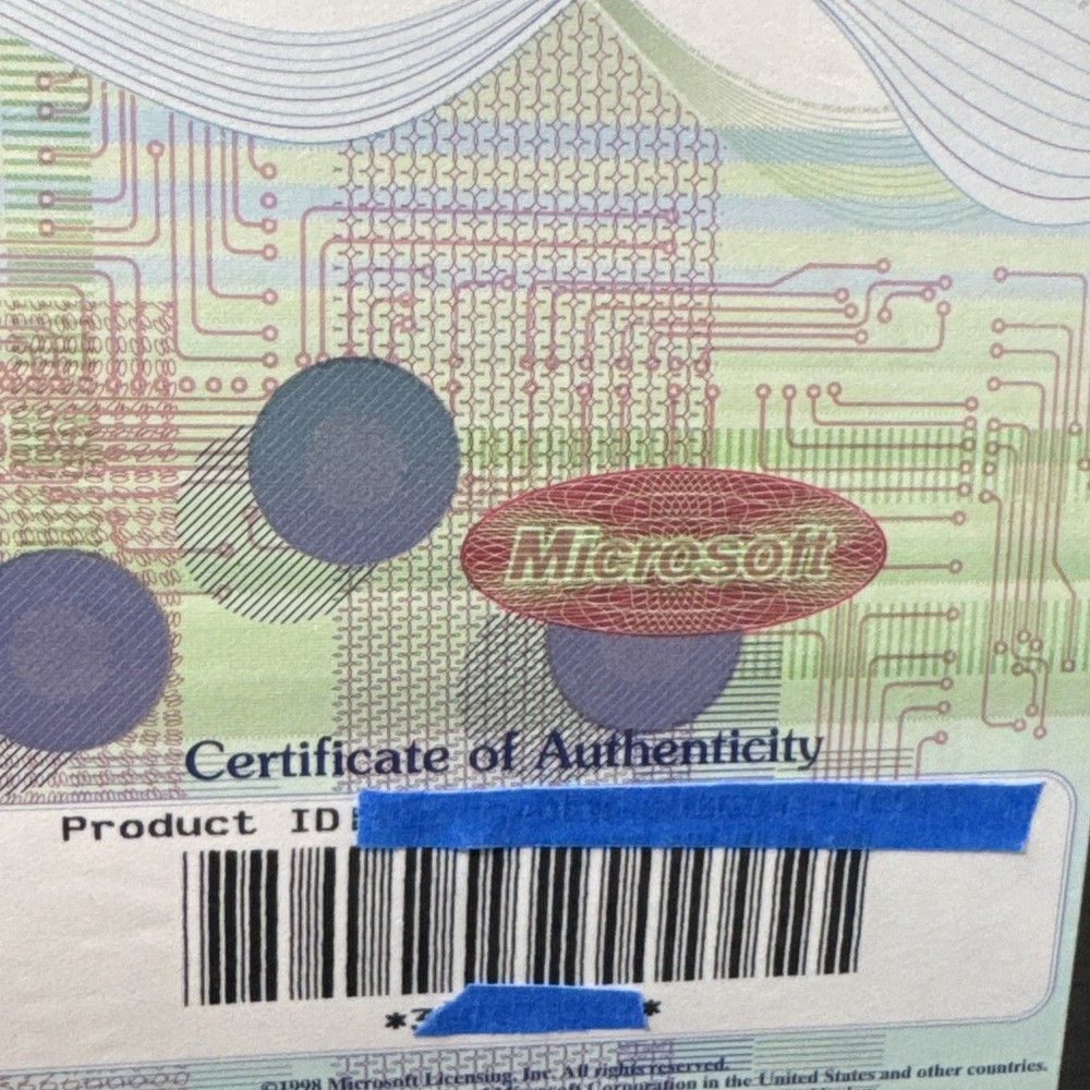 OEM Microsoft Windows 95 CD & Plus! USB Micron with Certificate of Authenticity