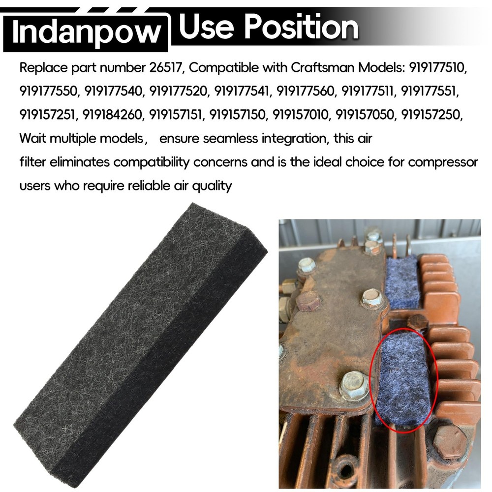 26517 Air compressor air filter for Craftsman DeVilbiss Porter Cable Compress...