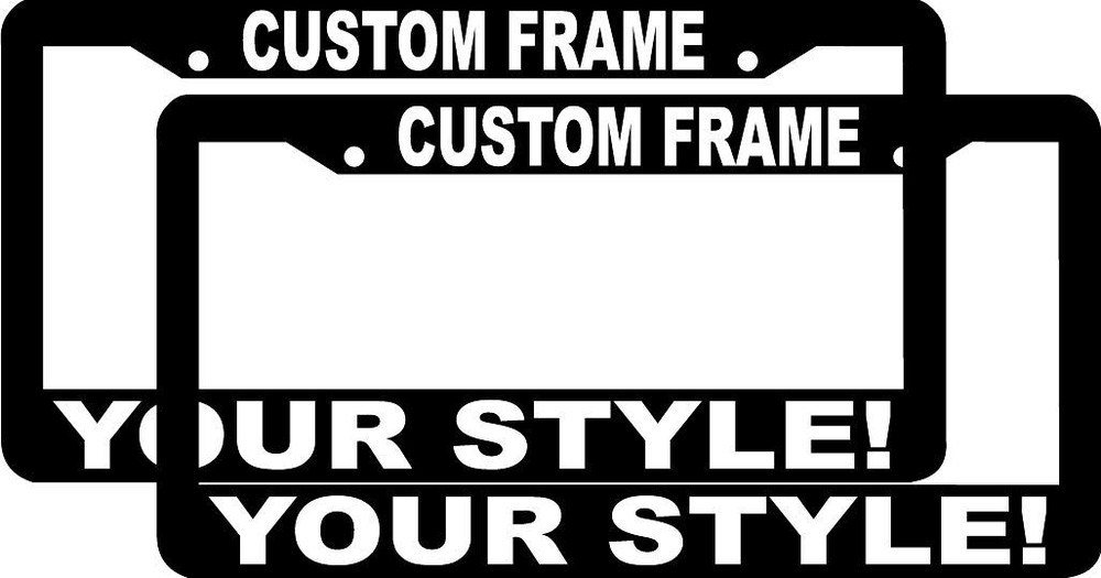 2 CUSTOM PERSONALIZED WHITE LETTERS customized vanity License Plate Frame