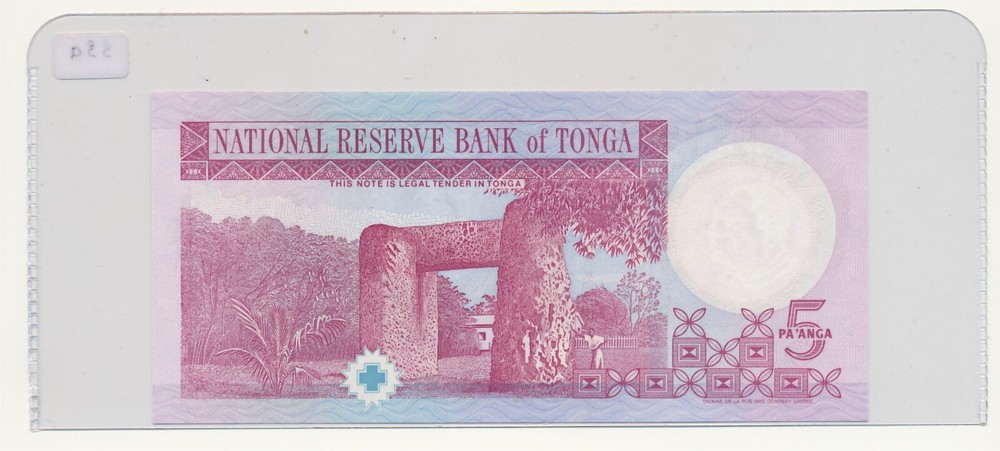 Tonga p-33, UNC, 5 Pa'anga, 1995