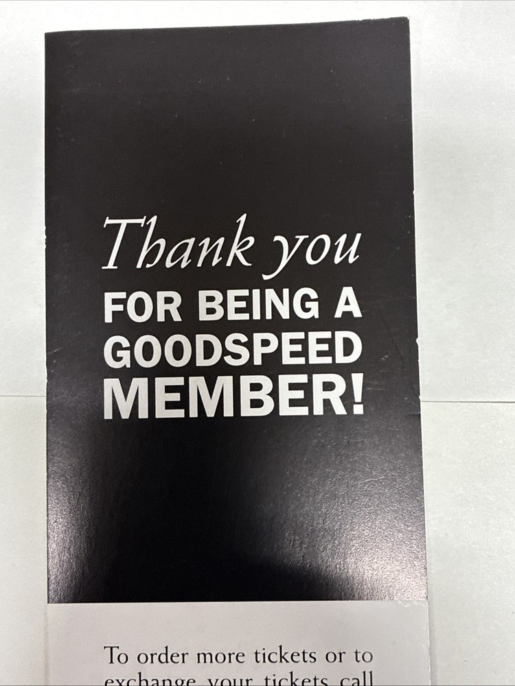GOODSPEED MUSICALS 2009 Season Bookmark