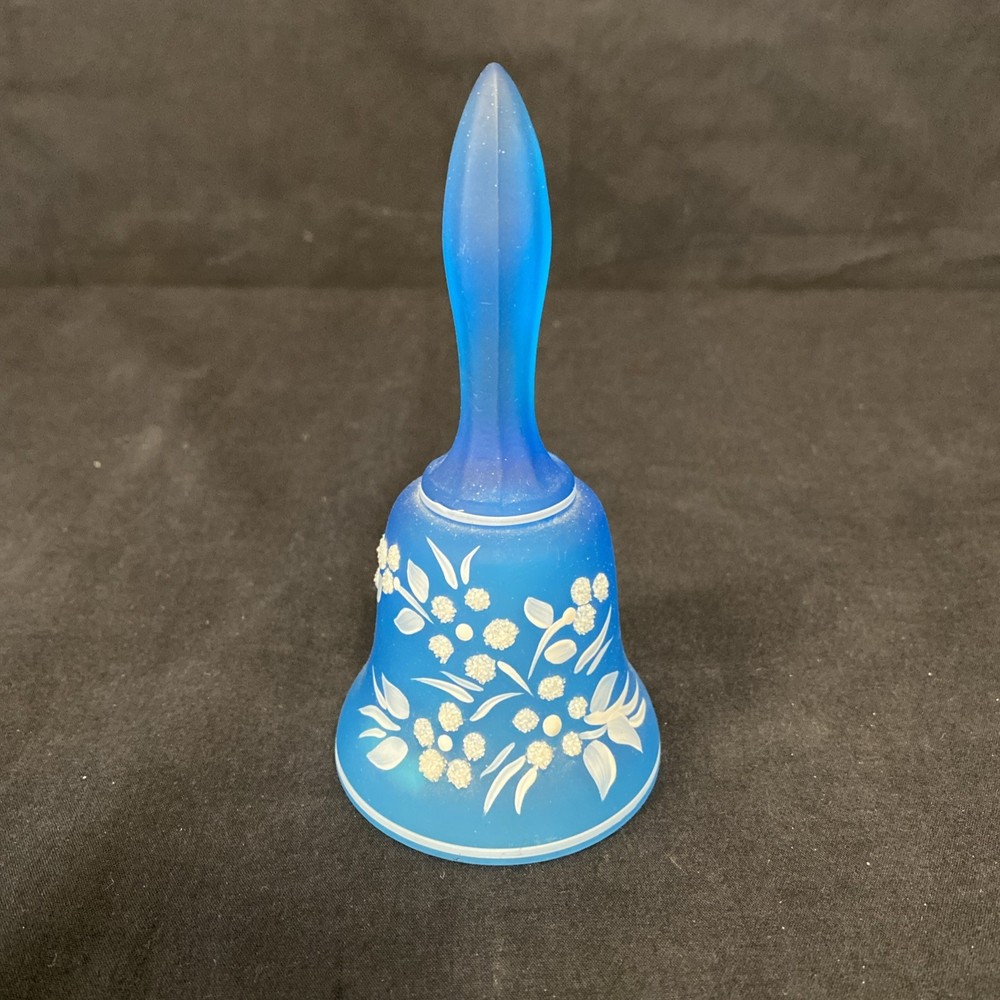 Fenton Bell - White Asters On Blue Satin