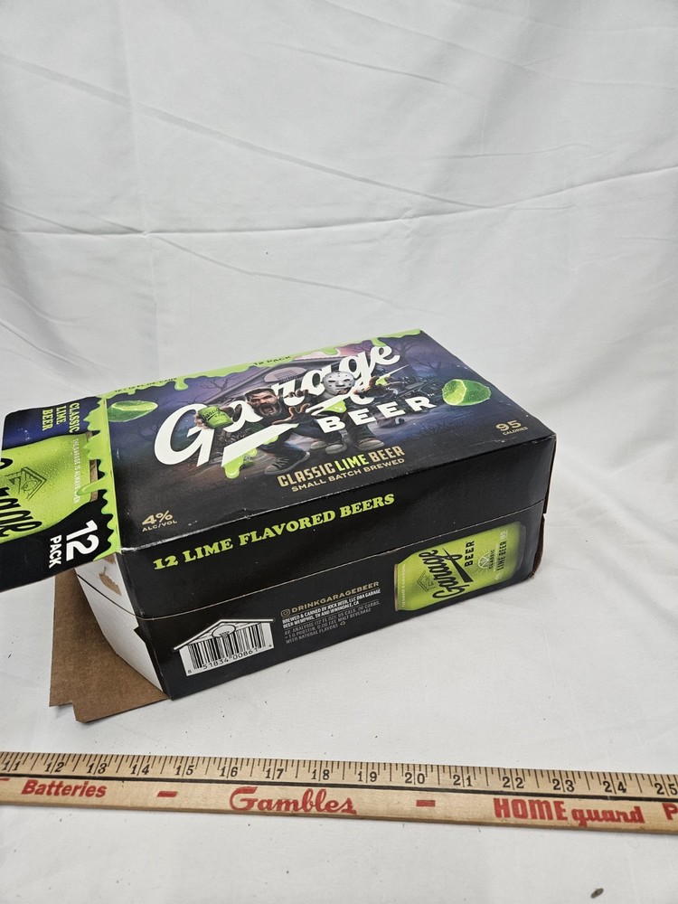 Garage Beer Lime Halloween 12 Pack Beer EMPTY BOX Green