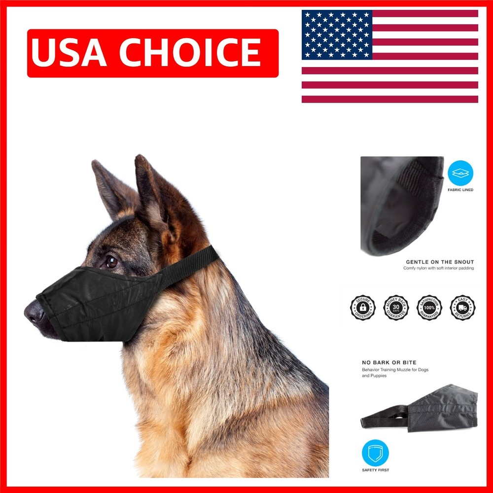 Durable Mesh Muzzle for Large Dogs - Soft Padding, Perfect for Grooming