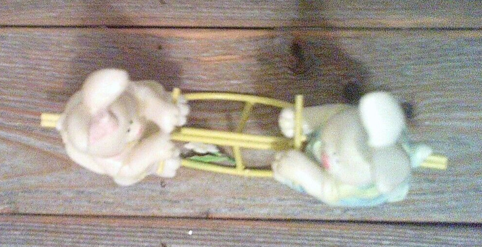 Easter Bunnies on a SeeSaw