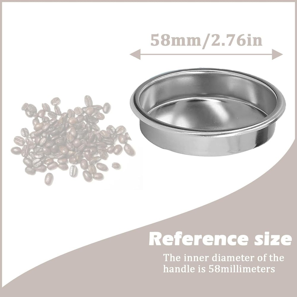 58mm Backflush Inser, Backflush Filter Espresso, Stainless Steel Back Flush B...