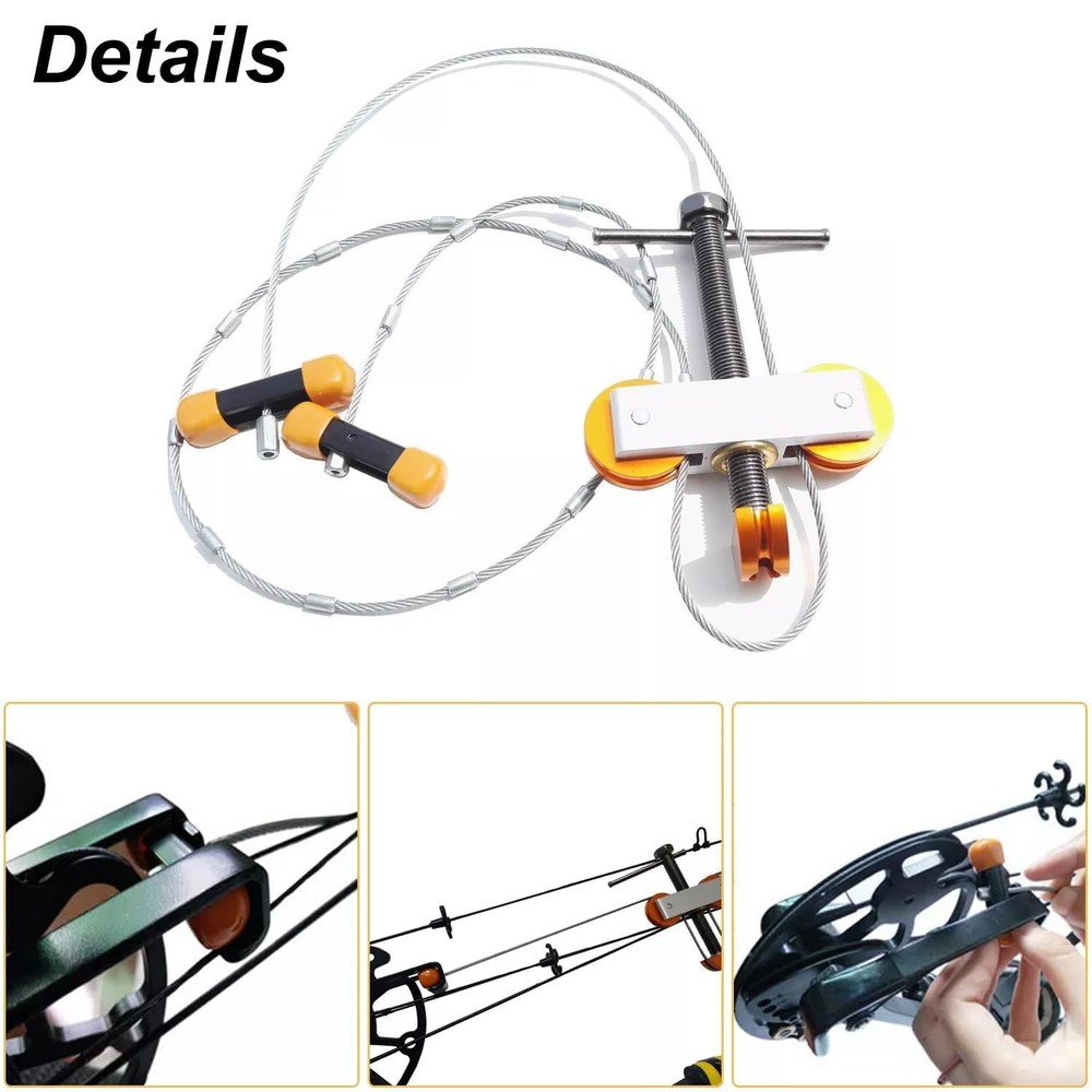 Bow Press for Compound Bows with 2 Quad Brackets, Portable Handheld Archery C...