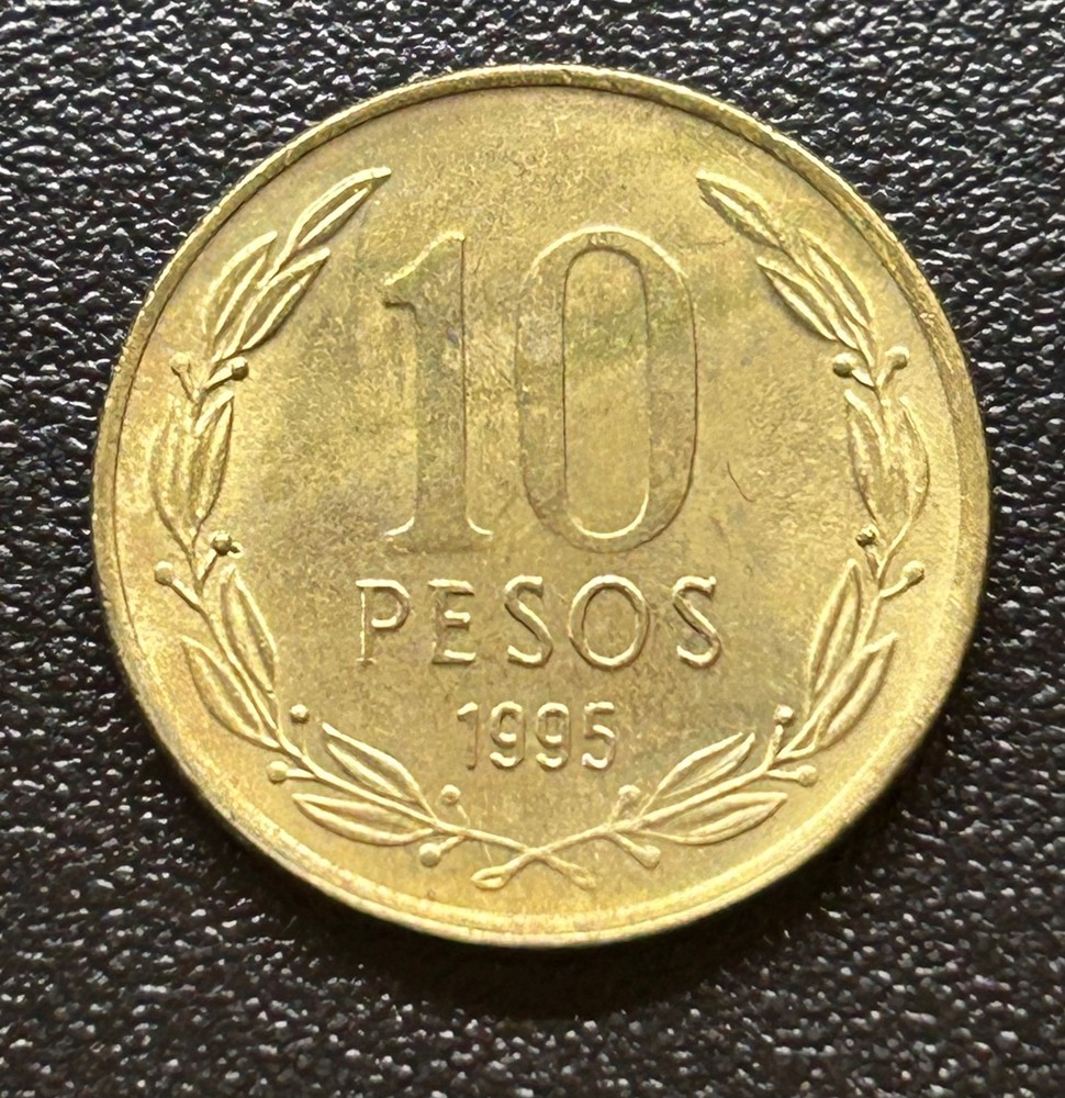 1995 Republica De Chille- 10 Pesos Coin -  #614