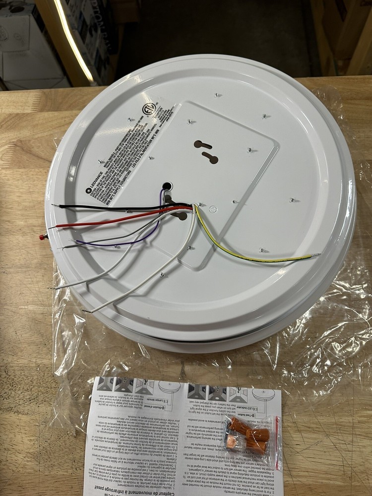 LEDVANCE 15” White Selectable LED Flush Mount with Motion Sensor and EM Backup